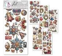 Ciao Bella Art Stickers - Juego de 5 hojas adhesivas transparentes sin cortar (Toy Shop)