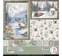 Ciao Bella Bloc de papel con patrones de 12 x 12 pulgadas, cartulina de 190 g/m² (cuentos del bosque)