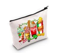 Ciao Bella - Bolsa de maquillaje con texto en inglés "Italy Word Ciao", Ciao - Bolsa de maquillaje para té con leche