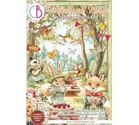 Ciao Bella Ephemera Book & Junk Journal para manualidades de papel, tarjetas, álbumes de recortes y collage, cartulina de 140 g/m² (Woodland Party)