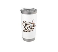 Ciao Bella Espresso Italiano Arte Retro Minimalista Vaso térmico de acero inoxidable de doble pared
