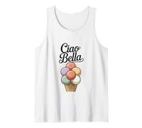 Ciao Bella Italia Gelato Arte Vintage Camiseta sin Mangas