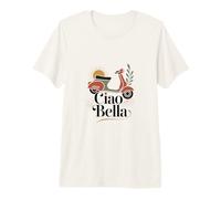 Ciao Bella Italia Scooter Arte Vintage Camiseta Premium
