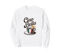 Ciao Bella Italian Espresso Tricolor Vintage Art Sudadera
