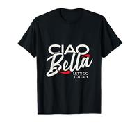 Ciao Bella Italian Travel Red Accent Let's Italy Design Camiseta