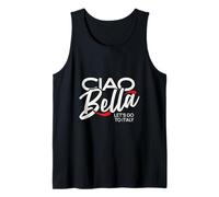 Ciao Bella Italian Travel Red Accent Let's Italy Design Camiseta sin Mangas