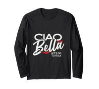 Ciao Bella Italian Travel Red Accent Let's Italy Design Manga Larga