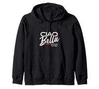 Ciao Bella Italian Travel Red Accent Let's Italy Design Sudadera con Capucha