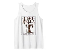 Ciao Bella Moka Italiana Arte Vintage Café Camiseta sin Mangas