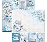 Ciao Bella Papel de scrapbooking Elegance of Blue, 12 hojas, 30,5 x 30,5 cm, papel de alta calidad para manualidades, álbumes de recortes, tarjetas y proyectos de bricolaje