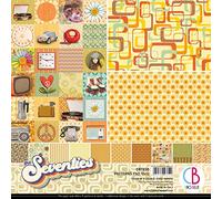 CIAO BELLA PAPER Bloc de Papel Unidades, años Setenta, 8 diseños/1 Cada uno, talla única