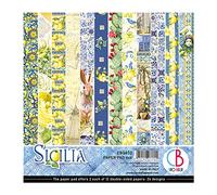 CIAO BELLA PAPER Papel Pack 6X6 24/PK, Sicilia, 12 diseños/2 Cada uno, talla única