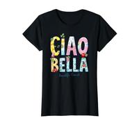Ciao Bella - Recuerdo Italiano de Viaje de Verano en la Costa de Amalfi Camiseta gráfica económica, Mujer, Negro, L