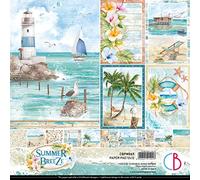 Ciao Bella Summer Breeze - Bloc de papel de 12 x 12 pulgadas, 190 g/m²