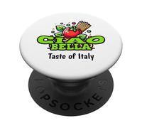 Ciao Bella Taste of Italy, diseño ecológico y Divertido para Amantes de la Comida PopSockets PopGrip Adhesivo