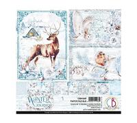 Ciao Bella Winter Journey - Bloc de papel (20,32 x 20,32 cm, 190 g/m²)