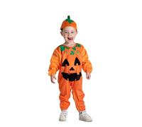 Ciao- Calabaza de Halloween Disfraz Mono Baby (Talla 2-3 años) con capó
