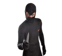 Ciao-Diabolik mono disfraz hombre adulto original (Talla única 50-52) con daga falsa, color negro, (11721)