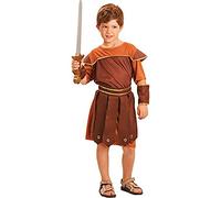 Ciao- Gladiador Soldado Romano Antiguo Disfraz niño, Liso, Color Brown, 5-7 Years (61210.M)