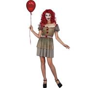 Ciao- Horror Creepy Clown disfraz chica mujer adulta (Talla única)