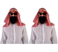 Ciao Jeque Emir Arabe kit de disfraz (couvre-chefs, lunettes, barbe) (Paquete de 2)