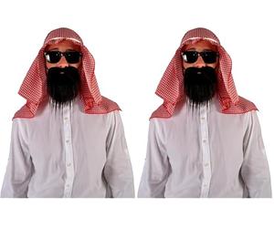 Ciao Jeque Emir Arabe kit de disfraz (couvre-chefs, lunettes, barbe) (Paquete de 2)