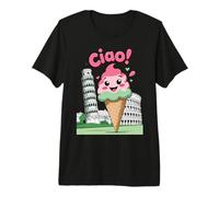 ¡Ciao! Lindo Italiano Gelati Coliseo Roma Niños Niños o Niñas Camiseta Premium