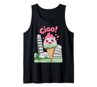 ¡Ciao! Lindo Italiano Gelati Coliseo Roma Niños Niños o Niñas Camiseta sin Mangas