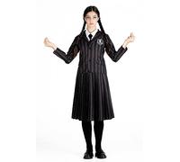 Ciao- Miércoles Addams uniforme escolar Nevermore Academy disfraz niña original Wednesday (Talla S)