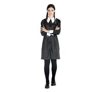 Ciao- Miércoles Addams vestido disfraz niña original Wednesday (Talla S)