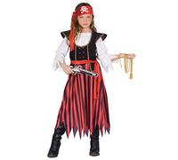 Ciao Niñas Piratessa Costume Bambina (taglia 6-8 Anni) Disfraces Not Applicable, Rossol/Negro, 6-8 Anni