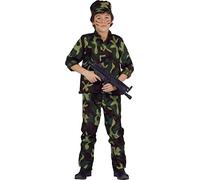Ciao Niños Militare Costume Bambino (taglia 5-7 Anni) Disfraces Not Applicable, Camouflage, 5-7 Anni
