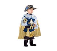 Ciao Niños Moschettiere Costume Baby (tagllia 1-2 Anni) Disfraces Not Applicable, BLU/Oro, 1-2 Anni