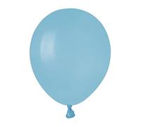 Ciao - Paquete 100 globos en latex natural Premium Quality A50 (Ø 13cm / 5"), azul claro pastel