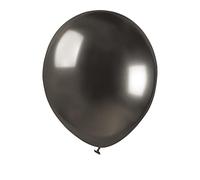 Ciao - Paquete 100 globos metalizados en latex natural Premium Quality A50 (Ø 13cm / 5"), negro metalizado