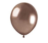 Ciao - Paquete 100 globos metalizados en latex natural Premium Quality A50 (Ø 13cm / 5"), oro rosa metalizado