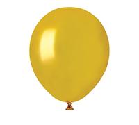 Ciao - Paquete 100 globos nacarados en latex natural Premium Quality A50 (Ø 13cm / 5"), oro nacarado