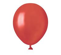 Ciao - Paquete 100 globos nacarados en latex natural Premium Quality A50 (Ø 13cm / 5"), rojo nacarado