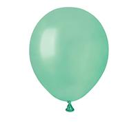 Ciao - Paquete 100 globos nacarados en latex natural Premium Quality A50 (Ø 13cm / 5"), verde aguamarina nacarado