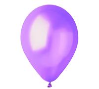 Ciao - Paquete 100 globos nacarados en latex natural Premium Quality G120 (Ø 33cm / 13"), violeta lavanda nacarado