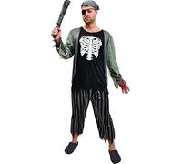 Ciao Pirata Esqueleto Skeleton Zombie zombi disfraz hombre adulto (Talla única 52-54)
