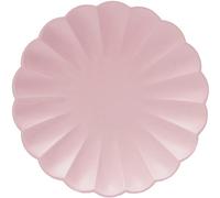 Ciao - Platos de papel FSC compostables (Ø20 cm), 8 unidades, rosa pastel diám. 20, 34735