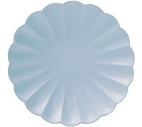 Ciao - Platos de papel FSC compostables (Ø23 cm), 8 unidades, azul pastel diámetro 23, 34729