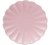 Ciao - Platos de papel FSC compostables (Ø23 cm), 8 unidades, rosa pastel diám. 23, 34727