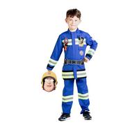 Ciao- Sam el Bombero Nuevo Uniforme disfraz niño original (Talla 3-4 años) con máscara