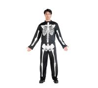 Ciao- Skeleton Esqueleto Disfraz Hombre Adulto Disguise, Color Black, White, One Size (62127)