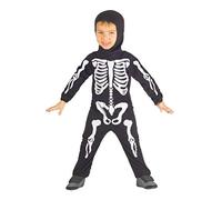 Ciao- Skeleton Esqueleto Disfraz niño niña, Multicolor, 3-4 años (61323.3-4.DS)