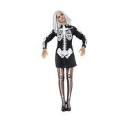 Ciao- Skeleton Girl Esqueleto Vestido Disfraz, Multicolor, Talla única (62142)