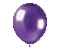 Ciao - Sobre 100 globos metalizados de látex natural Premium Quality A50 (Ø 13cm / 5"), violeta metalizado