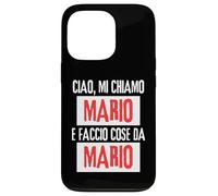 Ciao Sono Mario Faccio Cose Da Mario Personalizzato Ironica Carcasa para iPhone 13 Pro